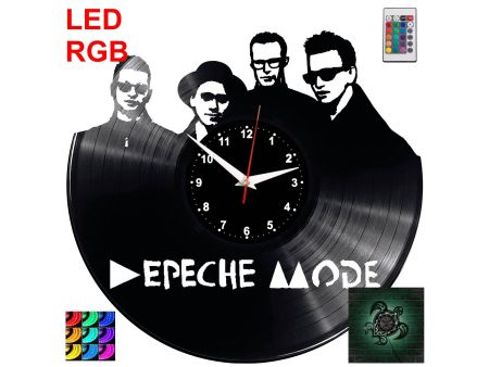 Depeche Mode Zegar Ścienny Podświetlany LED RGB Na Pilota Płyta Winylowa Nowoczesny Dekoracyjny Na Prezent Urodziny