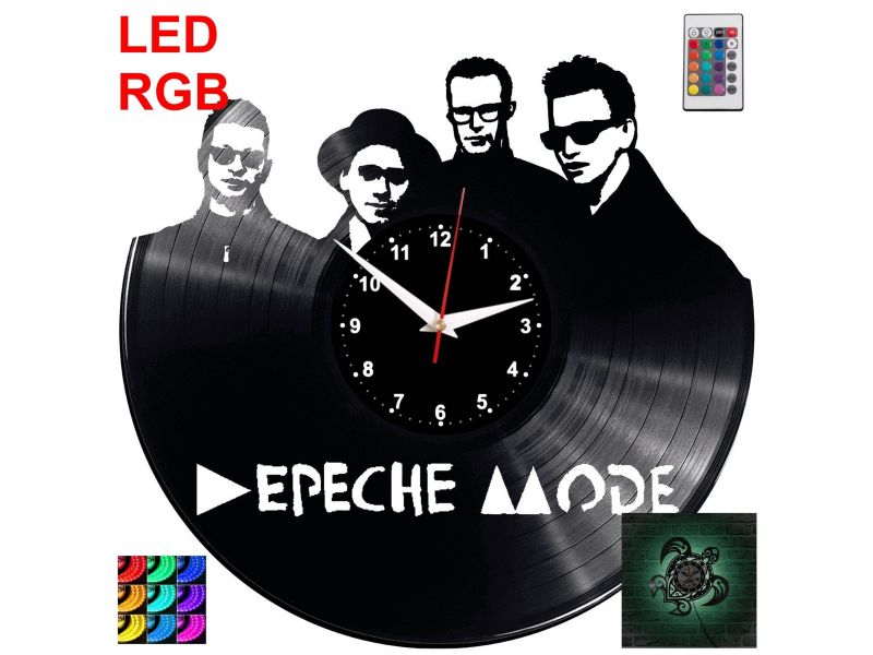 Depeche Mode Zegar Ścienny Podświetlany LED RGB Na Pilota Płyta Winylowa Nowoczesny Dekoracyjny Na Prezent Urodziny