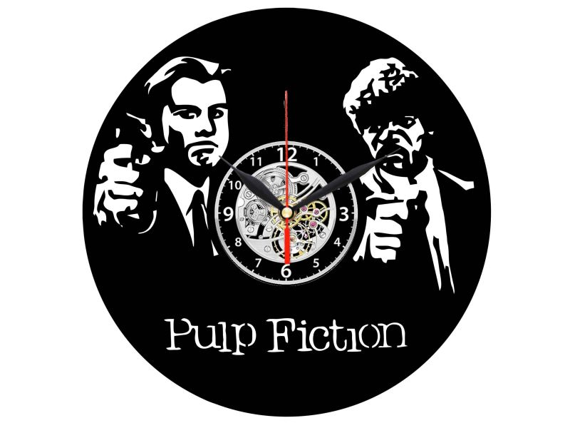 PULP FICTION ZEGAR ŚCIENNY DEKORACYJNY NOWOCZESNY PŁYTA WINYLOWA VINYL NA PREZENT EVEVO