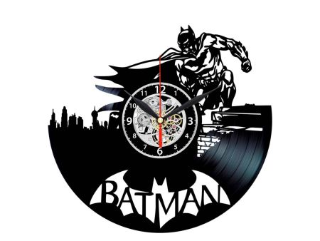 BATMAN ZEGAR ŚCIENNY DEKORACYJNY NOWOCZESNY PŁYTA WINYLOWA VINYL NA PREZENT EVEVO