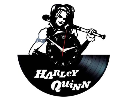 HARLEY QUINN ZEGAR ŚCIENNY DEKORACYJNY NOWOCZESNY PŁYTA WINYLOWA VINYL NA PREZENT EVEVO