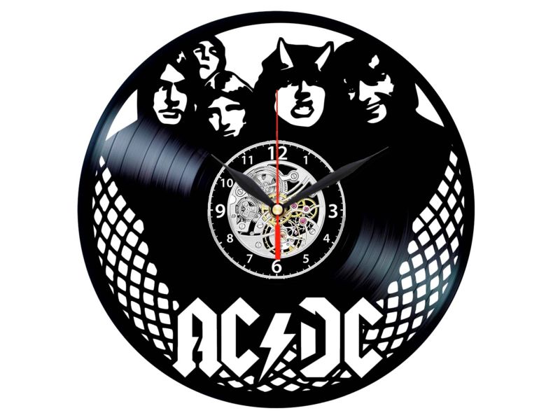 AC-DC ACDC AC DC ZEGAR ŚCIENNY DEKORACYJNY NOWOCZESNY PŁYTA WINYLOWA WINYL NA PREZENT EVEVO 