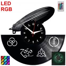 Led Zeppelin Zegar Ścienny Podświetlany LED RGB Na Pilota Płyta Winylowa Nowoczesny Dekoracyjny Na Prezent Urodziny