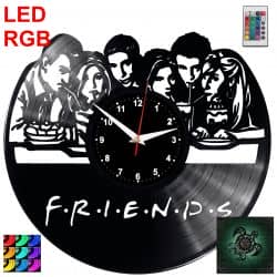 Przyjaciele Friends Zegar Ścienny Podświetlany LED RGB Na Pilota Płyta Winylowa Nowoczesny Dekoracyjny Na Prezent Urodziny