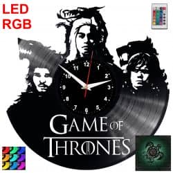 Gra o Tron Zegar Ścienny Podświetlany LED RGB Na Pilota Płyta Winylowa Nowoczesny Dekoracyjny Na Prezent Urodziny