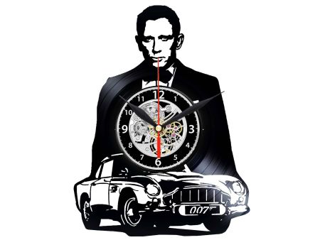 JAMES BOND ZEGAR ŚCIENNY DEKORACYJNY NOWOCZESNY PŁYTA WINYLOWA WINYL NA PREZENT EVEVO W0080