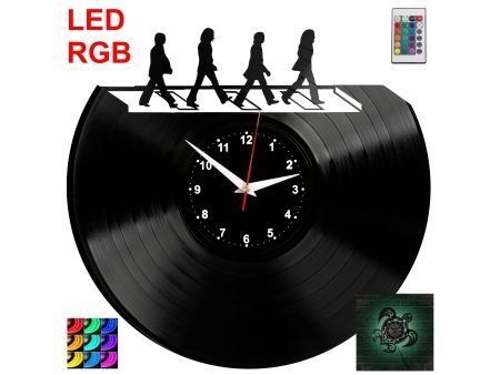The Beatles Zegar Ścienny Podświetlany LED RGB Na Pilota Płyta Winylowa Nowoczesny Dekoracyjny Na Prezent Urodziny