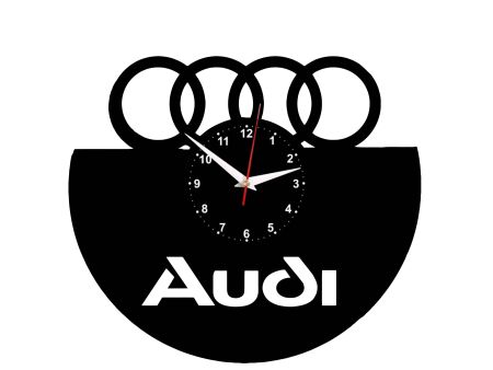 AUDI ZEGAR ŚCIENNY DEKORACYJNY NOWOCZESNY PŁYTA WINYLOWA WINYL NA PREZENT EVEVO W0088