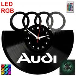 Audi Zegar Ścienny Podświetlany LED RGB Na Pilota Płyta Winylowa Nowoczesny Dekoracyjny Na Prezent Urodziny