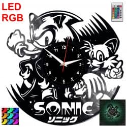 Sonic Zegar Ścienny Podświetlany LED RGB Na Pilota Płyta Winylowa Nowoczesny Dekoracyjny Na Prezent Urodziny