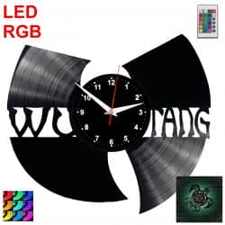 Wutang Zegar Ścienny Podświetlany LED RGB Na Pilota Płyta Winylowa Nowoczesny Dekoracyjny Na Prezent Urodziny