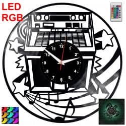 Jukebox Szafa Grająca Zegar Ścienny Podświetlany LED RGB Na Pilota Płyta Winylowa Nowoczesny Dekoracyjny Na Prezent Urodziny