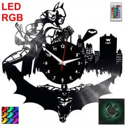 Batman Zegar Ścienny Podświetlany LED RGB Na Pilota Płyta Winylowa Nowoczesny Dekoracyjny Na Prezent Urodziny