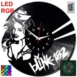 Blink182 Zegar Ścienny Podświetlany LED RGB Na Pilota Płyta Winylowa Nowoczesny Dekoracyjny Na Prezent Urodziny