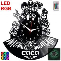 CoCo Zegar Ścienny Podświetlany LED RGB Na Pilota Płyta Winylowa Nowoczesny Dekoracyjny Na Prezent Urodziny