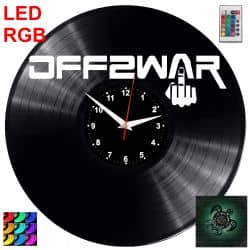 Off2War Zegar Ścienny Podświetlany LED RGB Na Pilota Płyta Winylowa Nowoczesny Dekoracyjny Na Prezent Urodziny