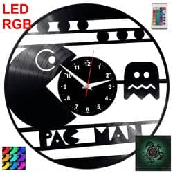 Pac-Man Zegar Ścienny Podświetlany LED RGB Na Pilota Płyta Winylowa Nowoczesny Dekoracyjny Na Prezent Urodziny