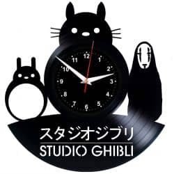 Ghibli Studio Zegar Ścienny Podświetlany LED RGB Na Pilota Płyta Winylowa Nowoczesny Dekoracyjny Na Prezent Urodziny