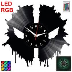 Deadpool Zegar Ścienny Podświetlany LED RGB Na Pilota Płyta Winylowa Nowoczesny Dekoracyjny Na Prezent Urodziny