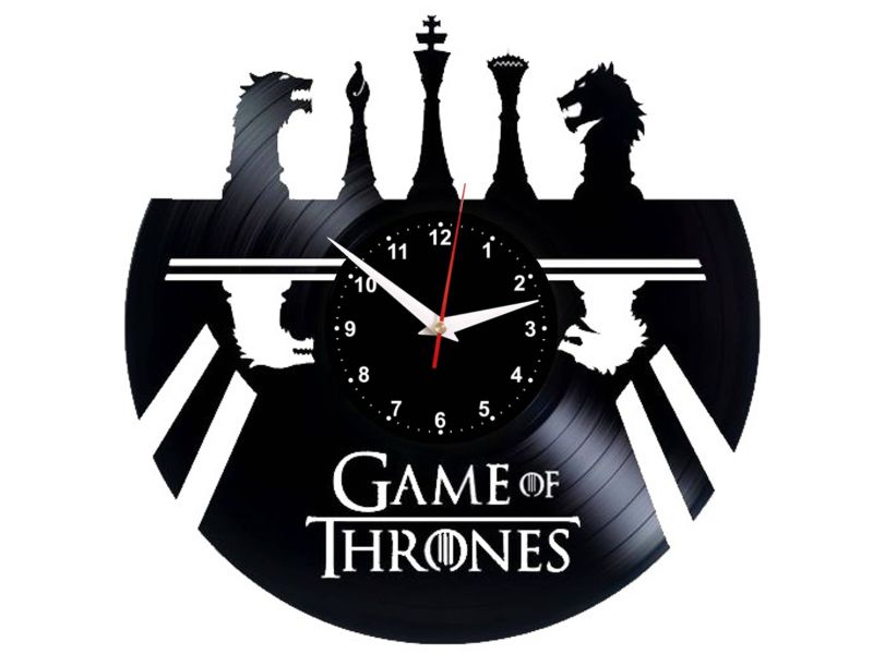 GRA O TRON GAME OF THRONES ZEGAR ŚCIENNY PŁYTA WINYLOWA WINYL ZEGAR ŚCIENNY EVEVO EVEVEO.PL 