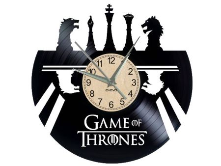 GRA O TRON GAME OF THRONES ZEGAR ŚCIENNY PŁYTA WINYLOWA WINYL ZEGAR ŚCIENNY EVEVO EVEVEO.PL 