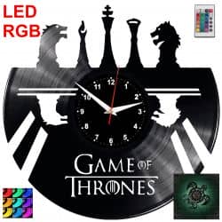 Gra o Tron Game Of Thrones Zegar Ścienny Podświetlany LED RGB Na Pilota Płyta Winylowa Nowoczesny Dekoracyjny Na Prezent Urodzin