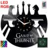Gra o Tron Game Of Thrones Zegar Ścienny Podświetlany LED RGB Na Pilota Płyta Winylowa Nowoczesny Dekoracyjny Na Prezent Urodzin