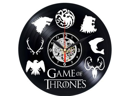 GRA O TRON GAME of THRONES ZEGAR ŚCIENNY PŁYTA WINYLOWA WINYL ZEGAR ŚCIENNY EVEVO EVEVEO.PL 