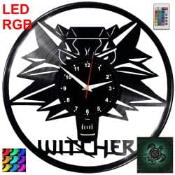 Wiedzmin Witcher Zegar Ścienny Podświetlany LED RGB Na Pilota Płyta Winylowa Nowoczesny Dekoracyjny Na Prezent Urodziny
