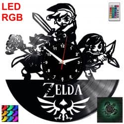 Zelda Zegar Ścienny Podświetlany LED RGB Na Pilota Płyta Winylowa Nowoczesny Dekoracyjny Na Prezent Urodziny