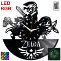 Zelda Zegar Ścienny Podświetlany LED RGB Na Pilota Płyta Winylowa Nowoczesny Dekoracyjny Na Prezent Urodziny