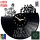 The Dark Hawks Zegar Ścienny Podświetlany LED RGB Na Pilota Płyta Winylowa Nowoczesny Dekoracyjny Na Prezent Urodziny