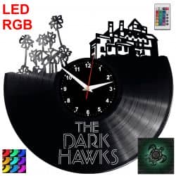 The Dark Hawks Zegar Ścienny Podświetlany LED RGB Na Pilota Płyta Winylowa Nowoczesny Dekoracyjny Na Prezent Urodziny