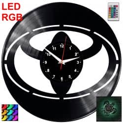 Toyota Zegar Ścienny Podświetlany LED RGB Na Pilota Płyta Winylowa Nowoczesny Dekoracyjny Na Prezent Urodziny