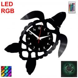 Żółw Zegar Ścienny Podświetlany LED RGB Na Pilota Płyta Winylowa Nowoczesny Dekoracyjny Na Prezent Urodziny