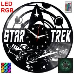 Star Trek Zegar Ścienny Podświetlany LED RGB Na Pilota Płyta Winylowa Nowoczesny Dekoracyjny Na Prezent Urodziny