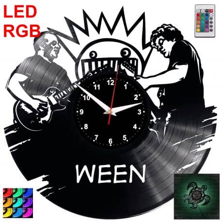 Ween Zegar Ścienny Podświetlany LED RGB Na Pilota Płyta Winylowa Nowoczesny Dekoracyjny Na Prezent Urodziny