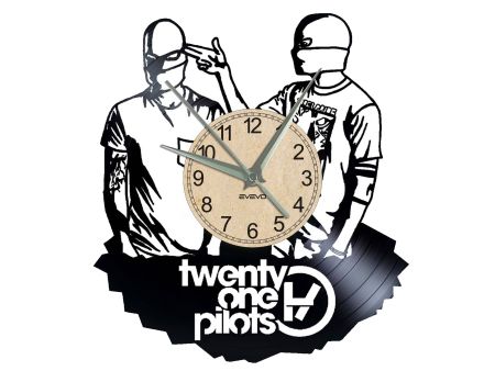 Twenty One Pilots  ZEGAR ŚCIENNY DEKORACYJNY NOWOCZESNY PŁYTA WINYLOWA VINYL NA PREZENT EVEVO evevo.pl