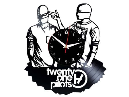 Twenty One Pilots  ZEGAR ŚCIENNY DEKORACYJNY NOWOCZESNY PŁYTA WINYLOWA VINYL NA PREZENT EVEVO evevo.pl