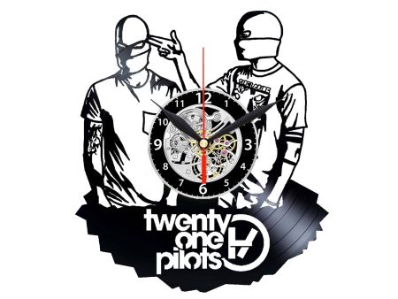 Twenty One Pilots  ZEGAR ŚCIENNY DEKORACYJNY NOWOCZESNY PŁYTA WINYLOWA VINYL NA PREZENT EVEVO evevo.pl