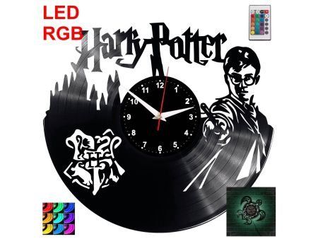 Harry Potter Zegar Ścienny Podświetlany LED RGB Na Pilota Płyta Winylowa Nowoczesny Dekoracyjny Na Prezent Urodziny
