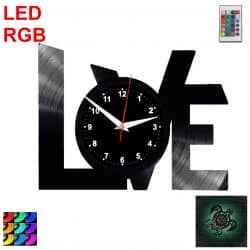 Love Walentynki Zegar Ścienny Podświetlany LED RGB Na Pilota Płyta Winylowa Nowoczesny Dekoracyjny Na Prezent Urodziny