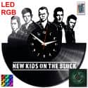 New Kids One The Block Zegar Ścienny Podświetlany LED RGB Na Pilota Płyta Winylowa Nowoczesny Dekoracyjny Na Prezent Urodziny
