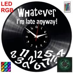 Zegar dla śpóżnialskich Zegar Ścienny Podświetlany LED RGB Na Pilota Płyta Winylowa Nowoczesny Dekoracyjny Na Prezent Urodziny