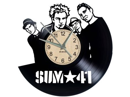 SUM 41ZEGAR ŚCIENNY PŁYTA WINYLOWA WINYL ZEGAR ŚCIENNY EVEVO EVEVEO.PL 