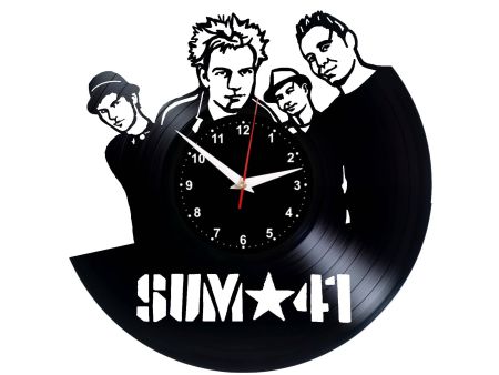 SUM 41ZEGAR ŚCIENNY PŁYTA WINYLOWA WINYL ZEGAR ŚCIENNY EVEVO EVEVEO.PL 