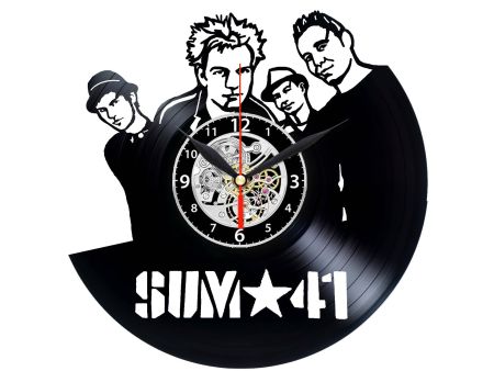 SUM 41ZEGAR ŚCIENNY PŁYTA WINYLOWA WINYL ZEGAR ŚCIENNY EVEVO EVEVEO.PL 