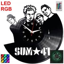 Sum 41 Zegar Ścienny Podświetlany LED RGB Na Pilota Płyta Winylowa Nowoczesny Dekoracyjny Na Prezent Urodziny