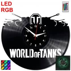World Of Tanks Zegar Ścienny Podświetlany LED RGB Na Pilota Płyta Winylowa Nowoczesny Dekoracyjny Na Prezent Urodziny