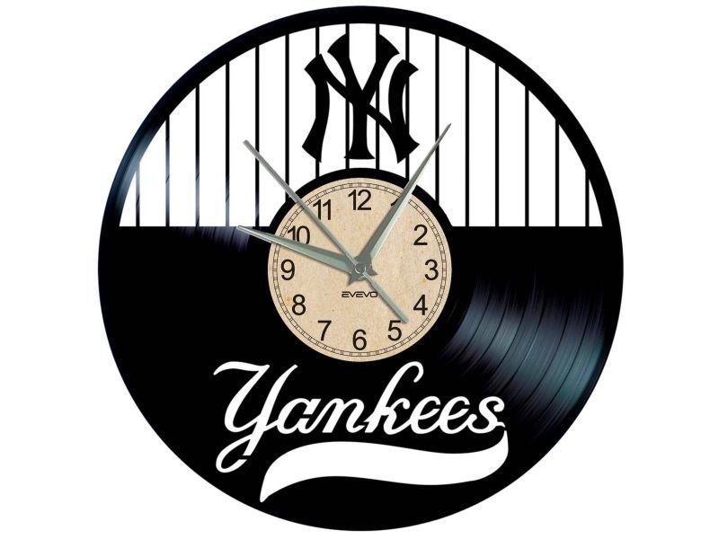 YANKEES ZEGAR ŚCIENNY PŁYTA WINYLOWA WINYL ZEGAR ŚCIENNY EVEVO EVEVEO.PL